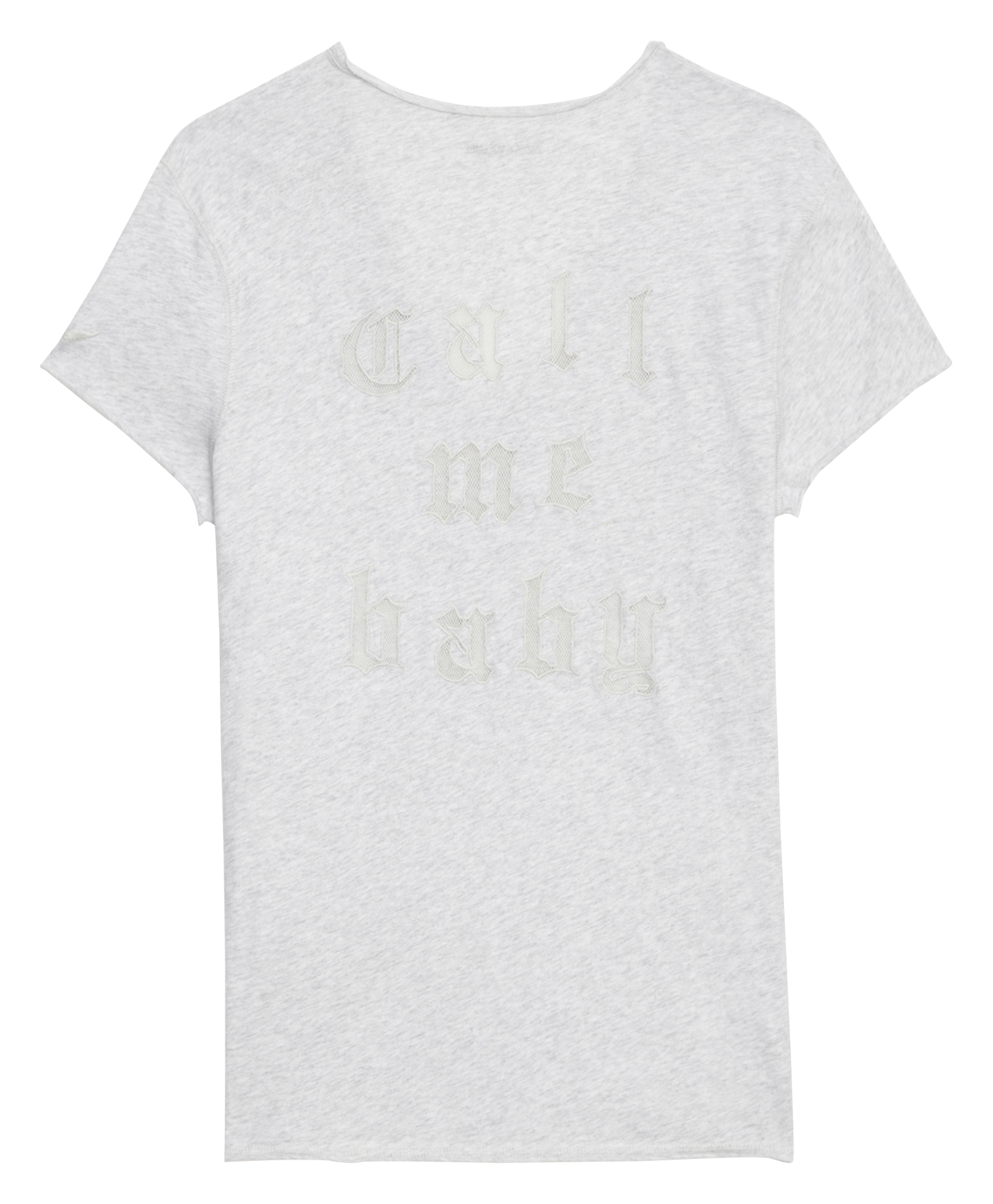 STORY - Tee-shirt à col v en coton bio | Gris