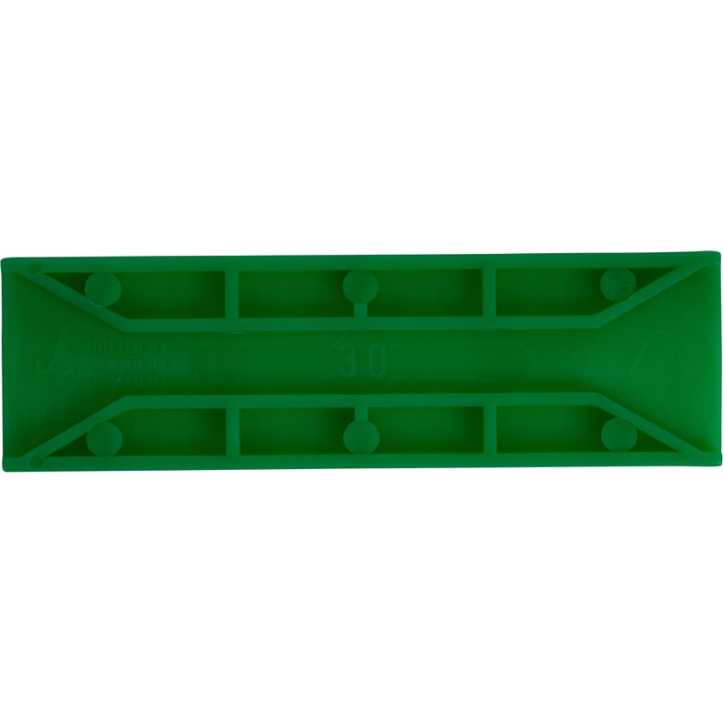 Kunststof tunnelblokje 30x5mm Groen