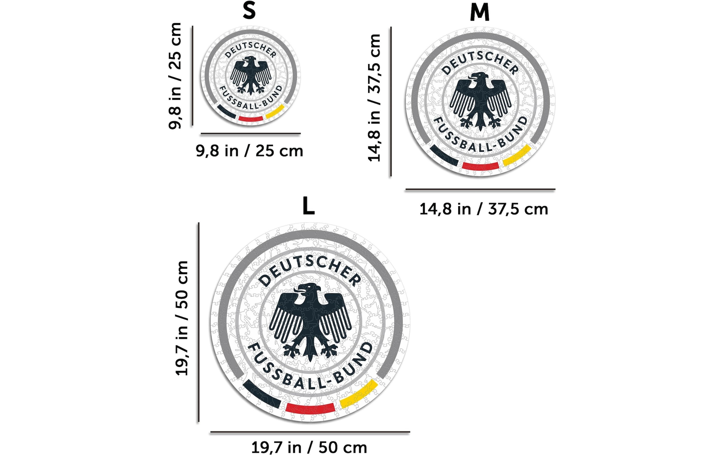 Puzzle »Iconic Deutscher Fussball-Bund (DFB) - Logo« Holzart: Birke (Herkunftsland: China)