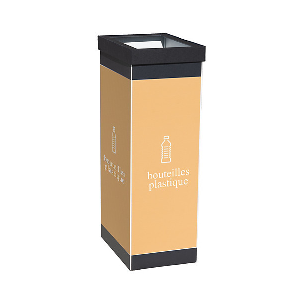 Corbeille bouteilles plastique - corps noir