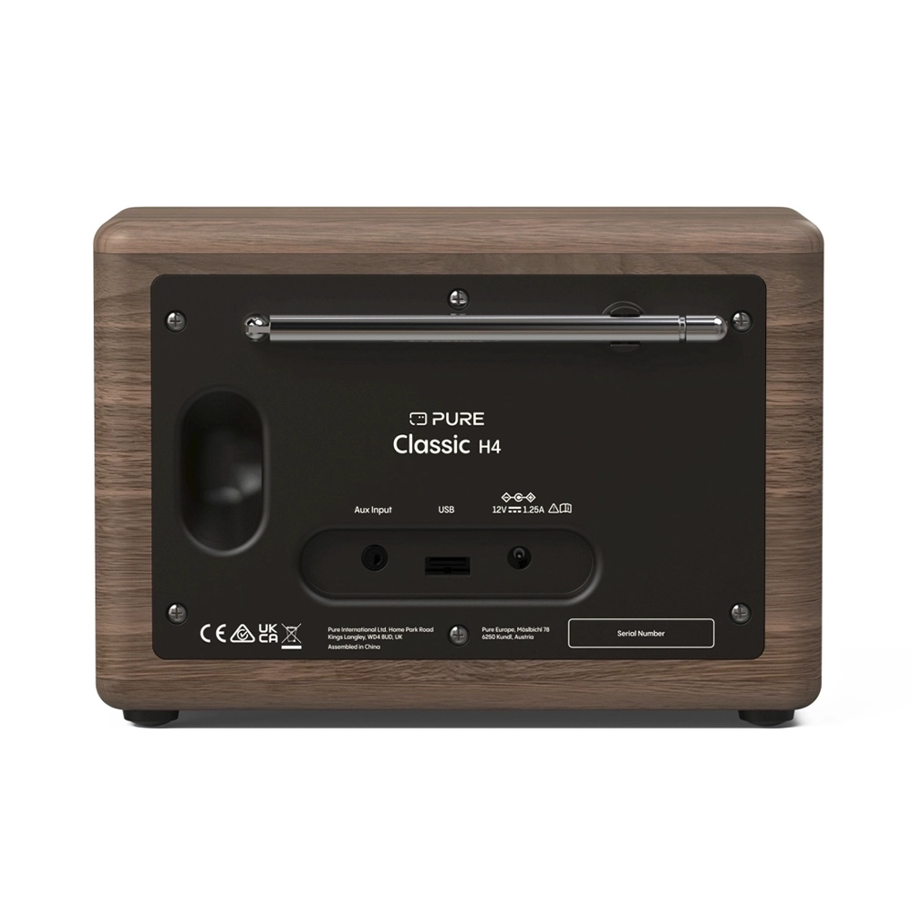 Pure Classic H4 Radio Kaffeeschwarz