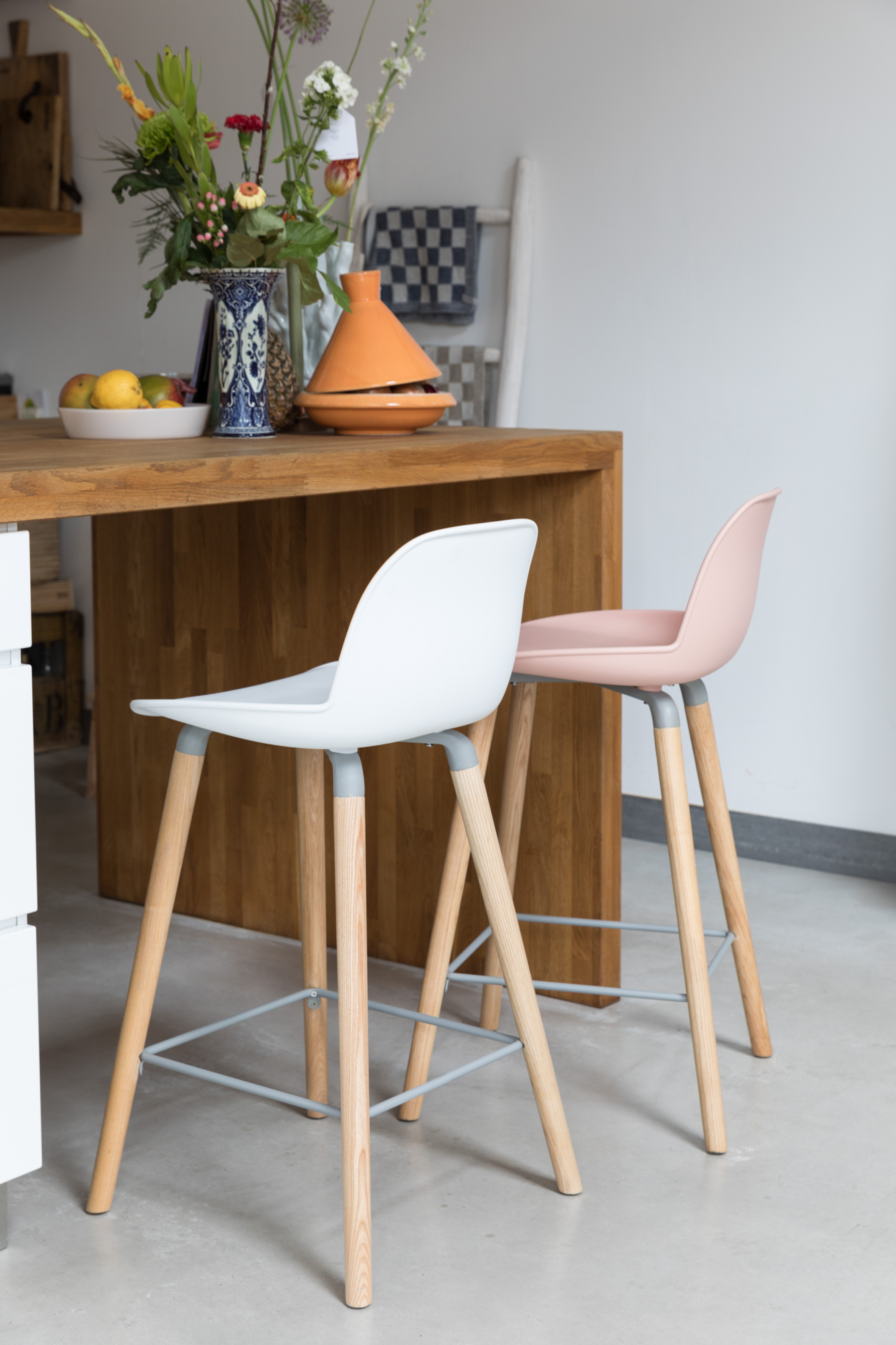 Barkruk Albert Kuip (zithoogte 65 cm) taupe - set van 2