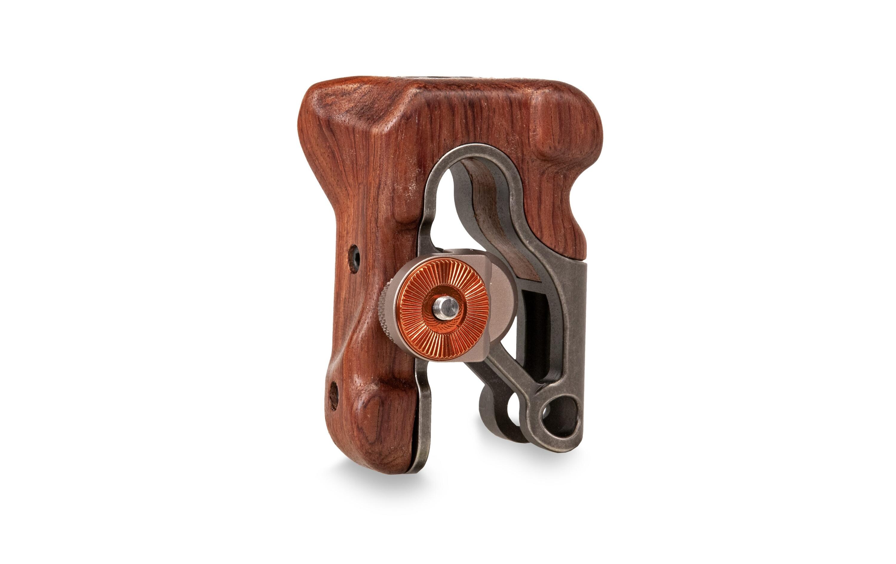 Left Side Wooden Handle Type III - Tactical GrayErgonomischer Griff zur Befestigung an der linken Seite der Tiltaing-Kamerakäfige für maximalen Komfort