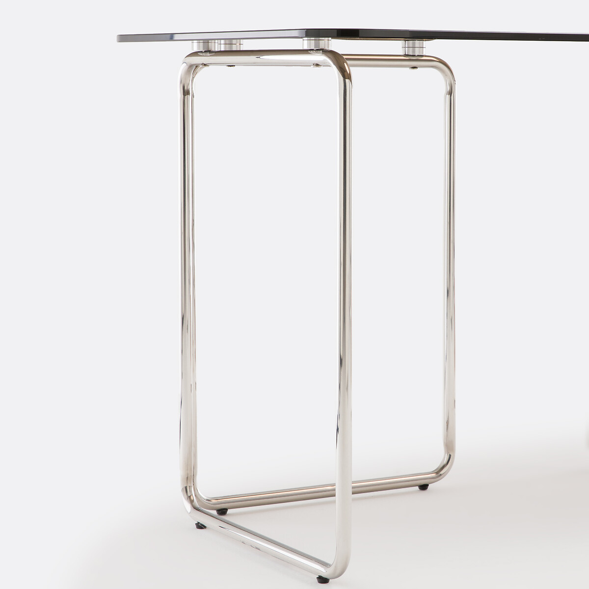LA REDOUTE INTERIEURS<br>Mesa de vidro e aço cromado Socer