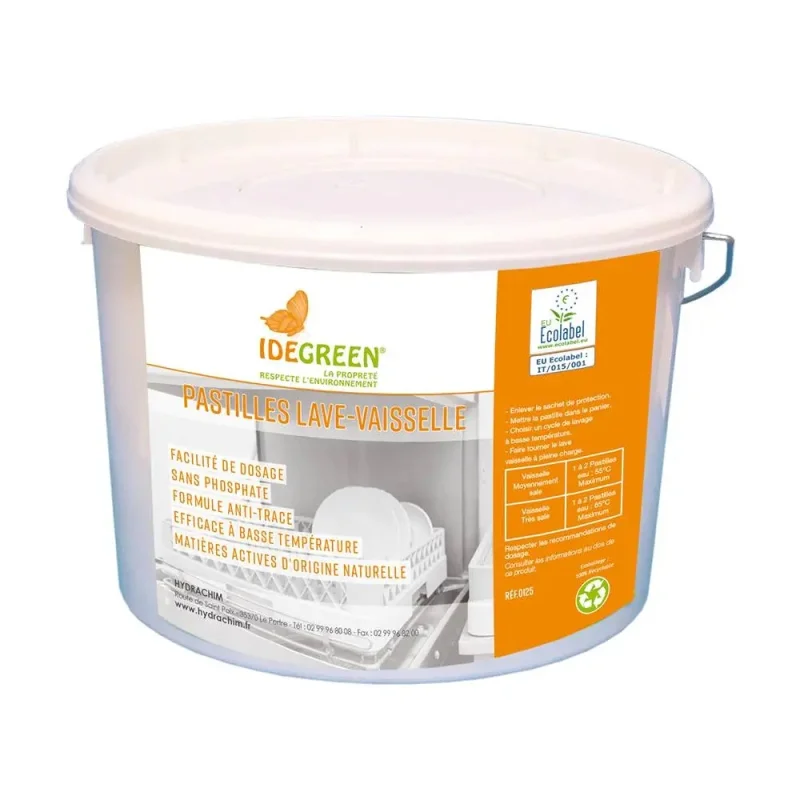 IDEGREEN - Pastilles lave-vaisselle Ecolabel - x125