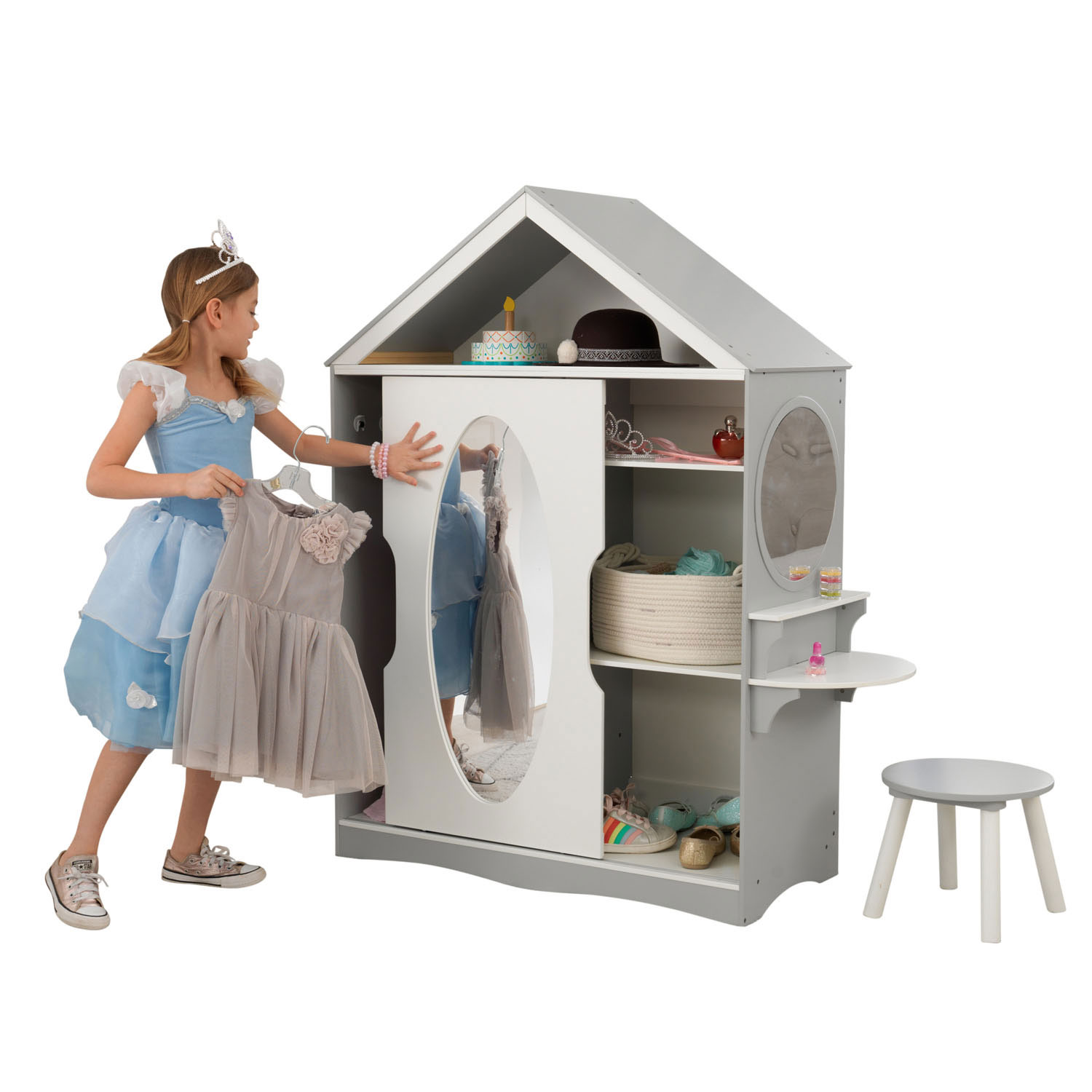 KidKraft Kinderkledingkast met Kaptafel en Stoel
