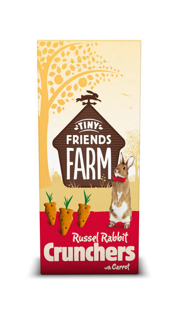 Tiny Friends Farm Russel Rabbit  Crunchers - Konijnensnack - 120 Gram - wortel