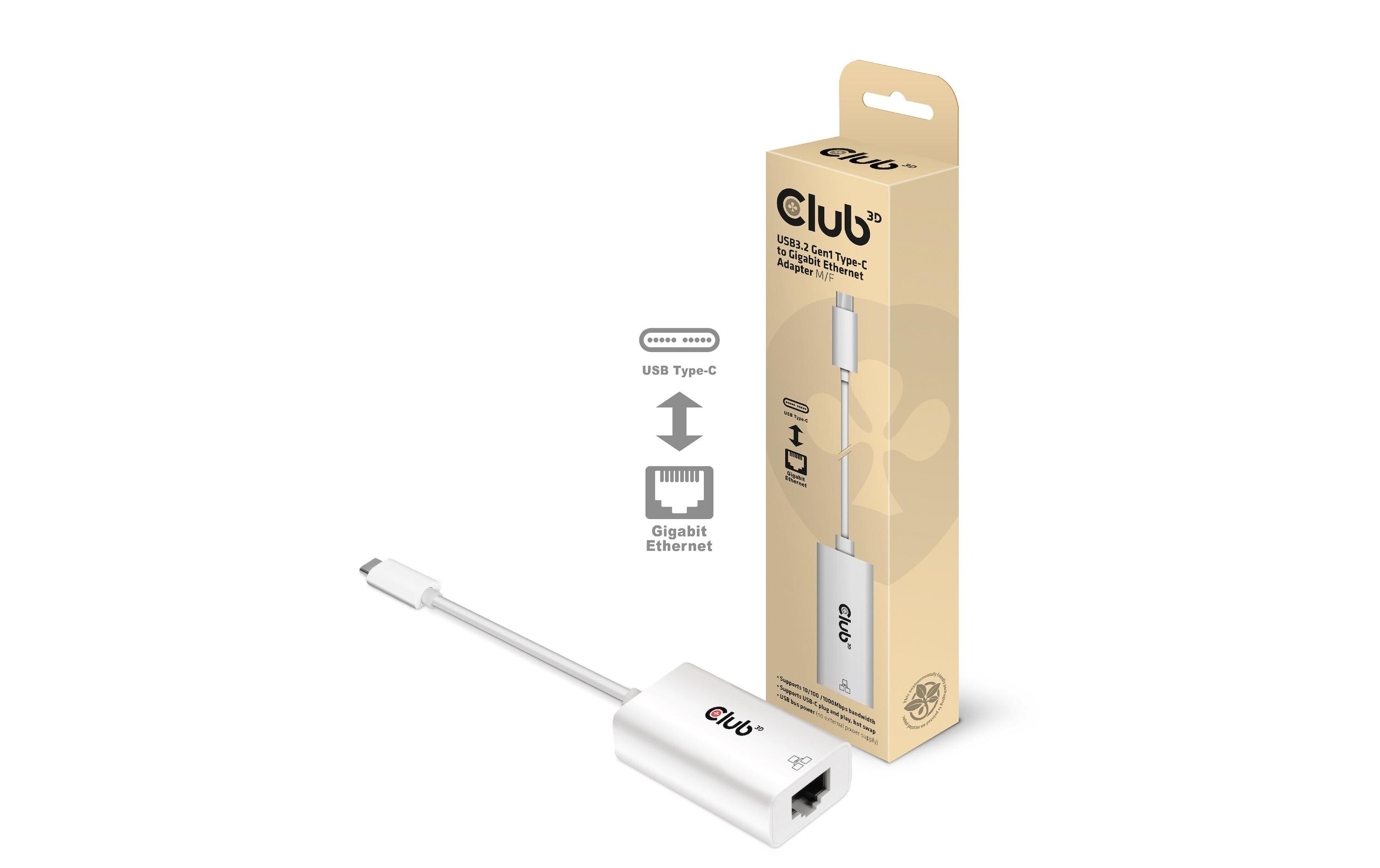 Adapter USB 3.2 Type-C – RJ-45 USB Type-C - RJ-45USB 3.2 Type C auf Gigabit Ethernet Adapter