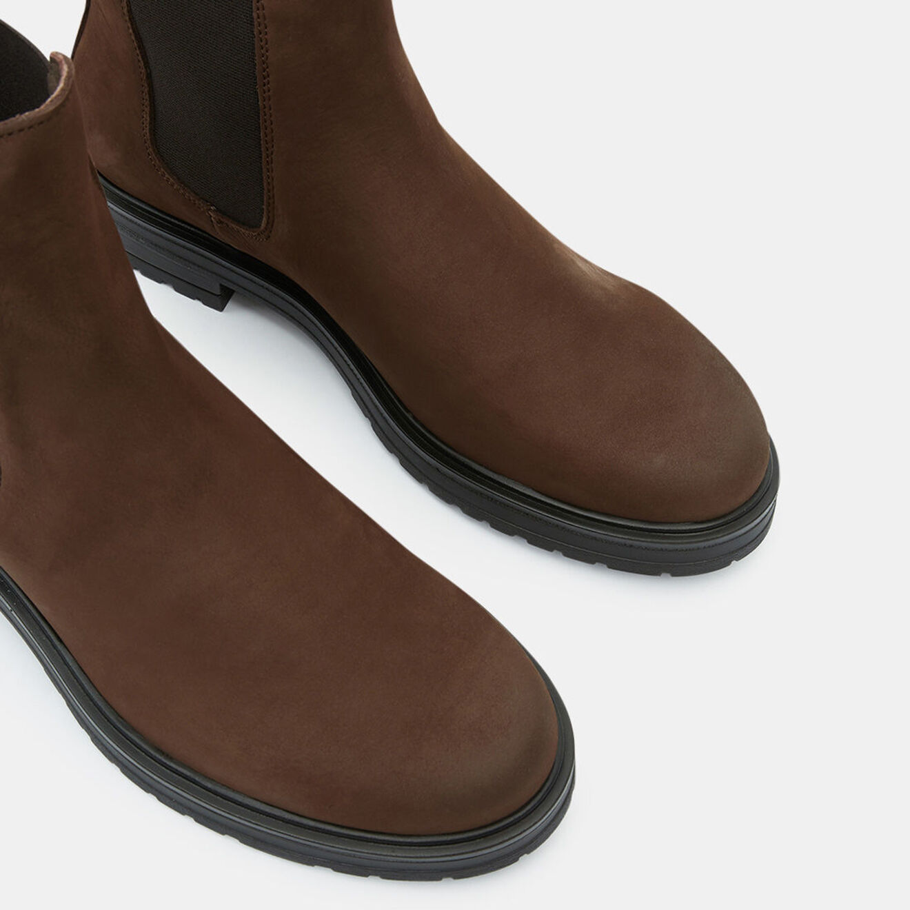 Tommy Hilfiger Chelsea boots en Velours de Cuir Stud marron
