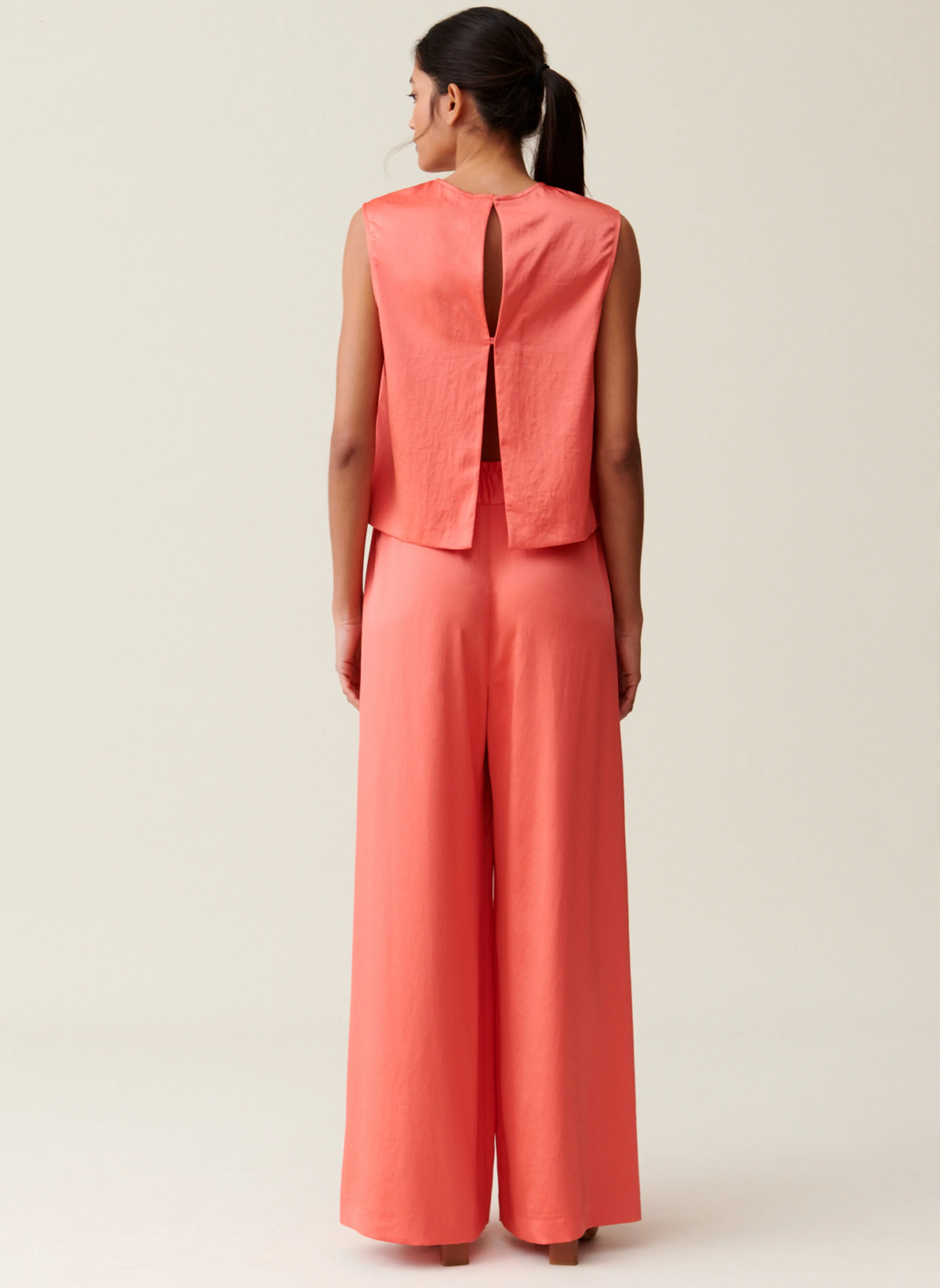Top sans manches dos ouvert | Orange