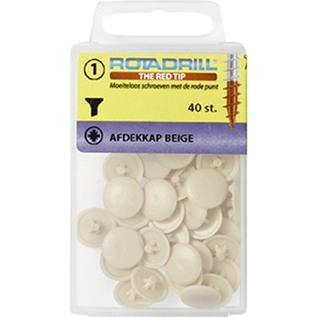 Rotadrill afdekkap schroef universeel beige 40 stuks