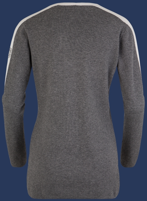 Damen Pullover 013 KoNitH, Ashgrey/Ivory