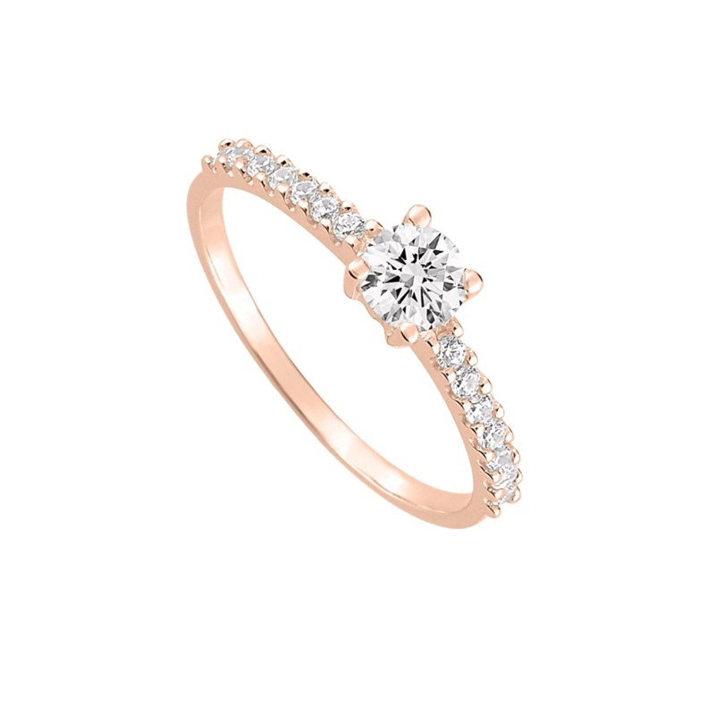 Bague femme - Oxyde de zirconium - Or 9 Carats