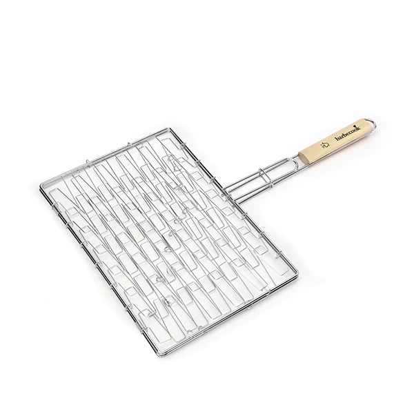 Grille en chrome et bois Barbecook