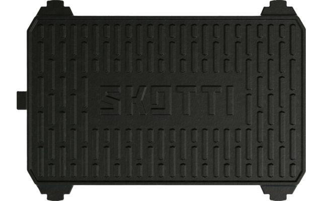 SKOTTI Grillplatte Kast aus Gusseisen 2 in 1 Plancha und Griddle