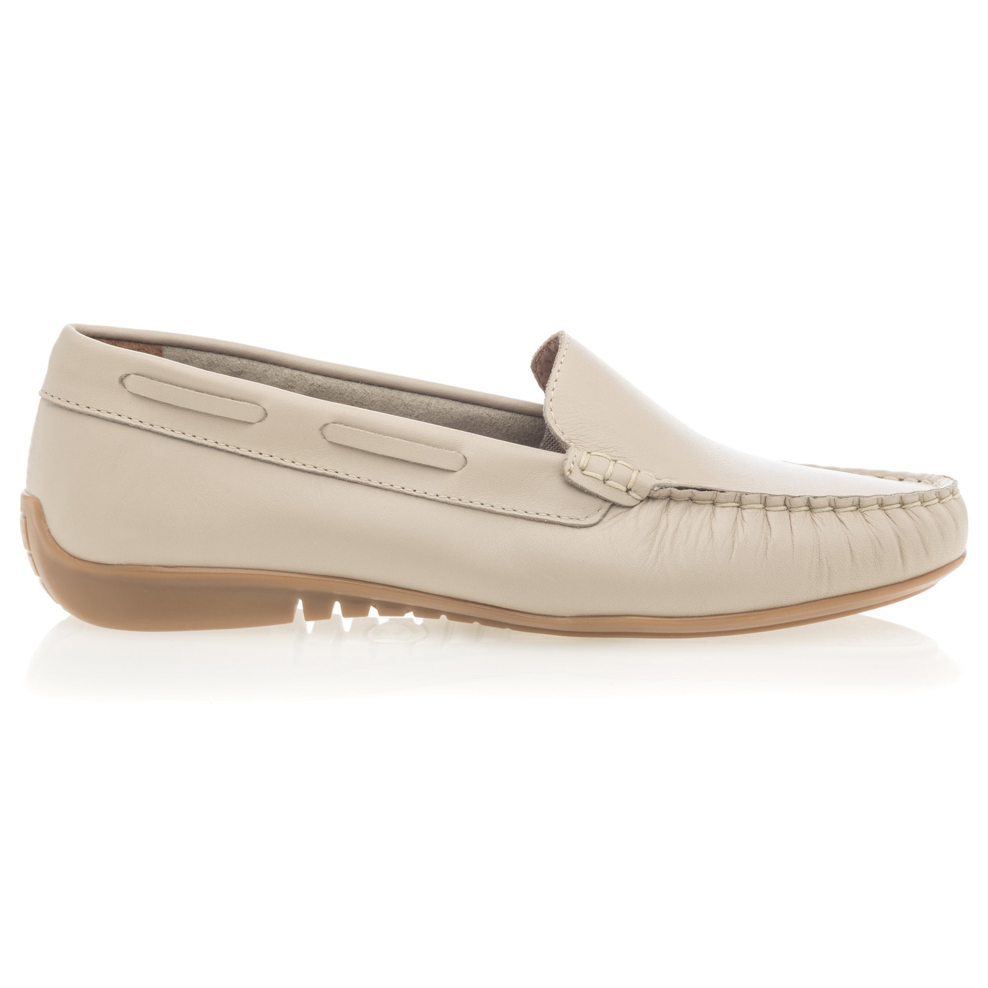Mocassins Femme en cuir beige