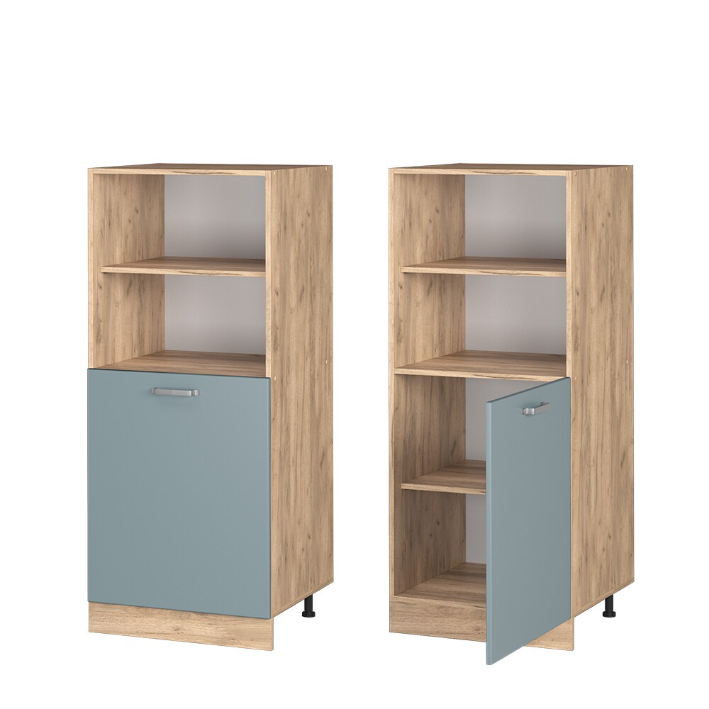 Vicco Vorratsschrank Küchenschrank R-Line Solid Eiche Blau Grau 60 cm modern kleine Tür