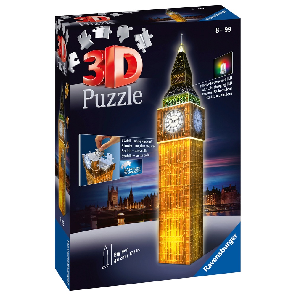 Ravensburger Big Ben Night Edition 216-teiliges 3D-Puzzle