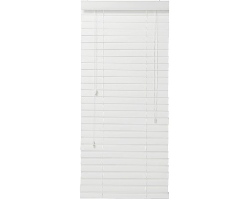 PVC-jaloezie, houtlook, wit, 60x130 cm