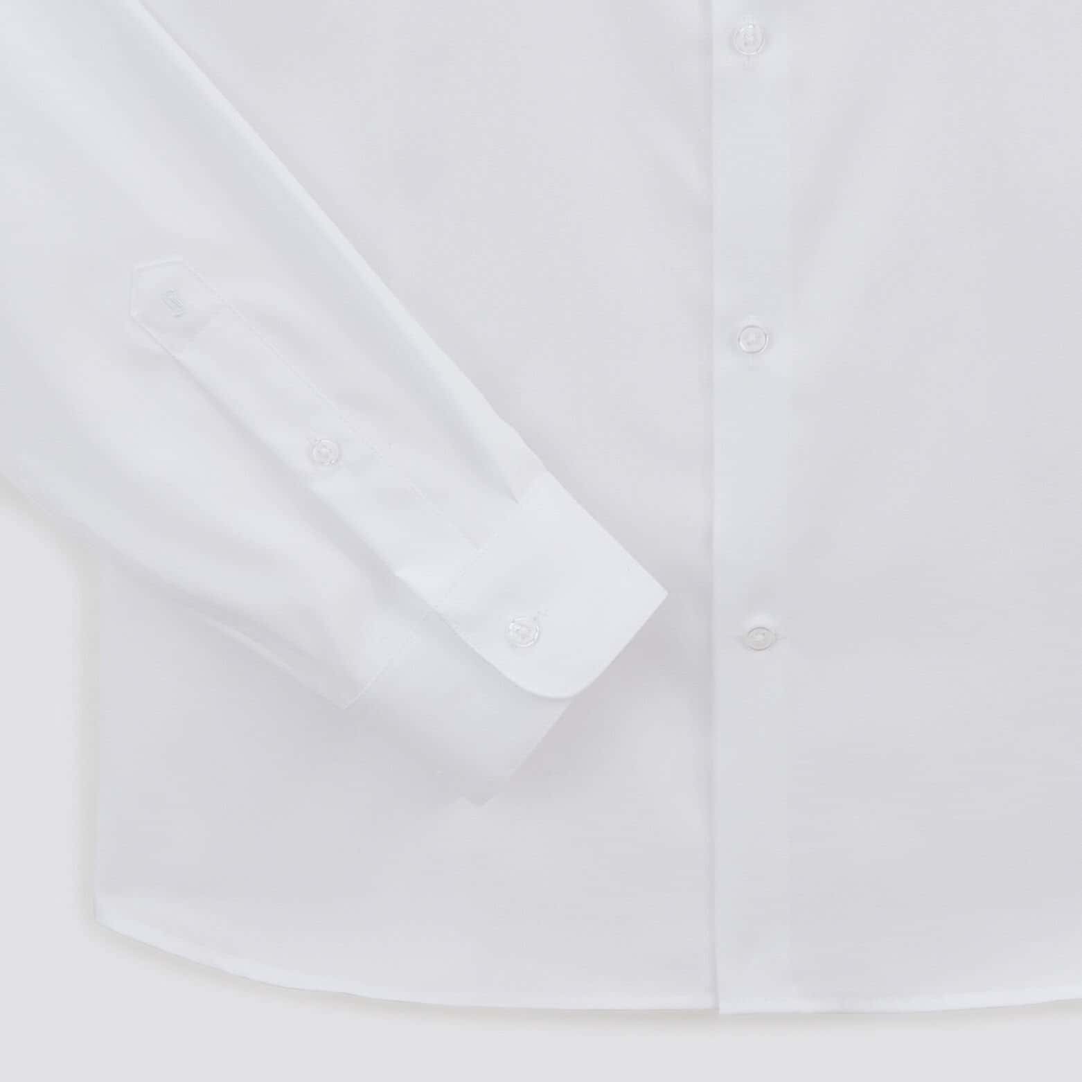 Chemise slim sans repassage unie coton Blanc