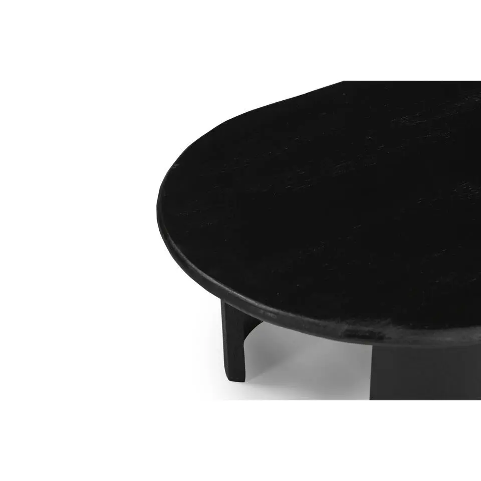 Salontafel Ovaal 120cm - Zwart Mangohout - Maikel