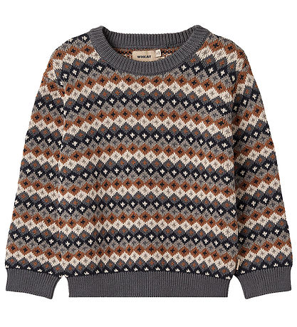 Wheat Bluse - Strik - Jaquard - Elias - Multi