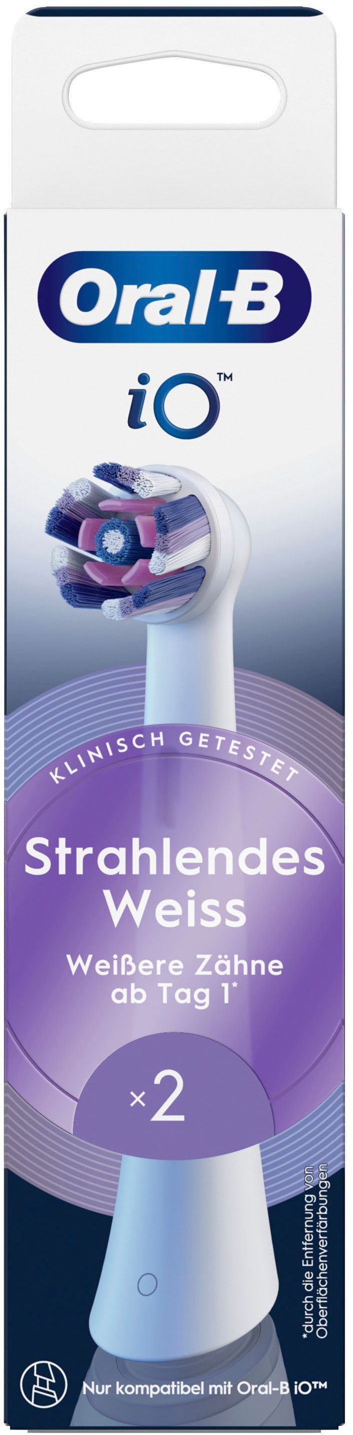 Oral-B Aufsteckbürsten »Oral-B iO Strahlendes Weiss« fortschrittliche Plaque-Entfernung, Poliereinsätze zur Zahnaufhellung