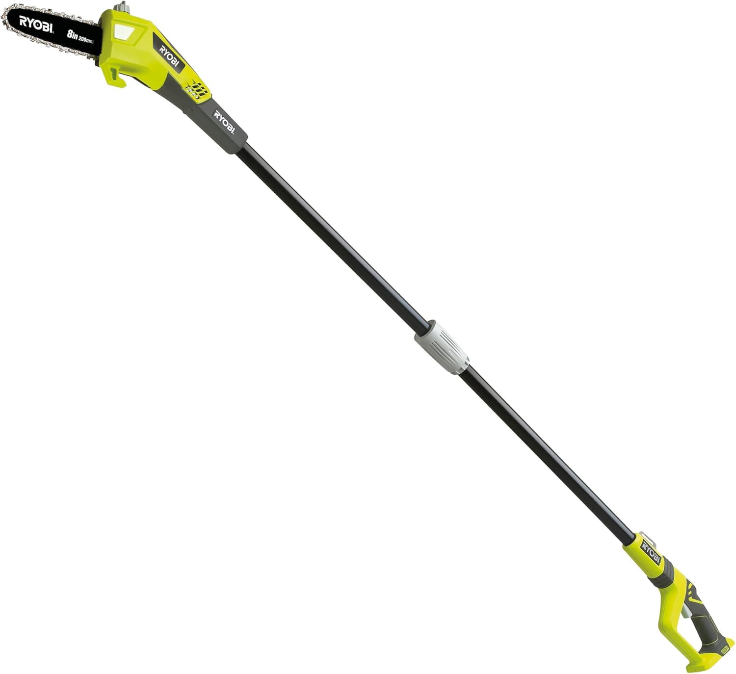 RYOBI 18 V ONE+ Akku-Hochentaster RPP182020, Schwertlänge 20 cm, Kettengeschwindigkeit 5,5 m/s, inkl. 2,0 Ah Akku und Ladegerät