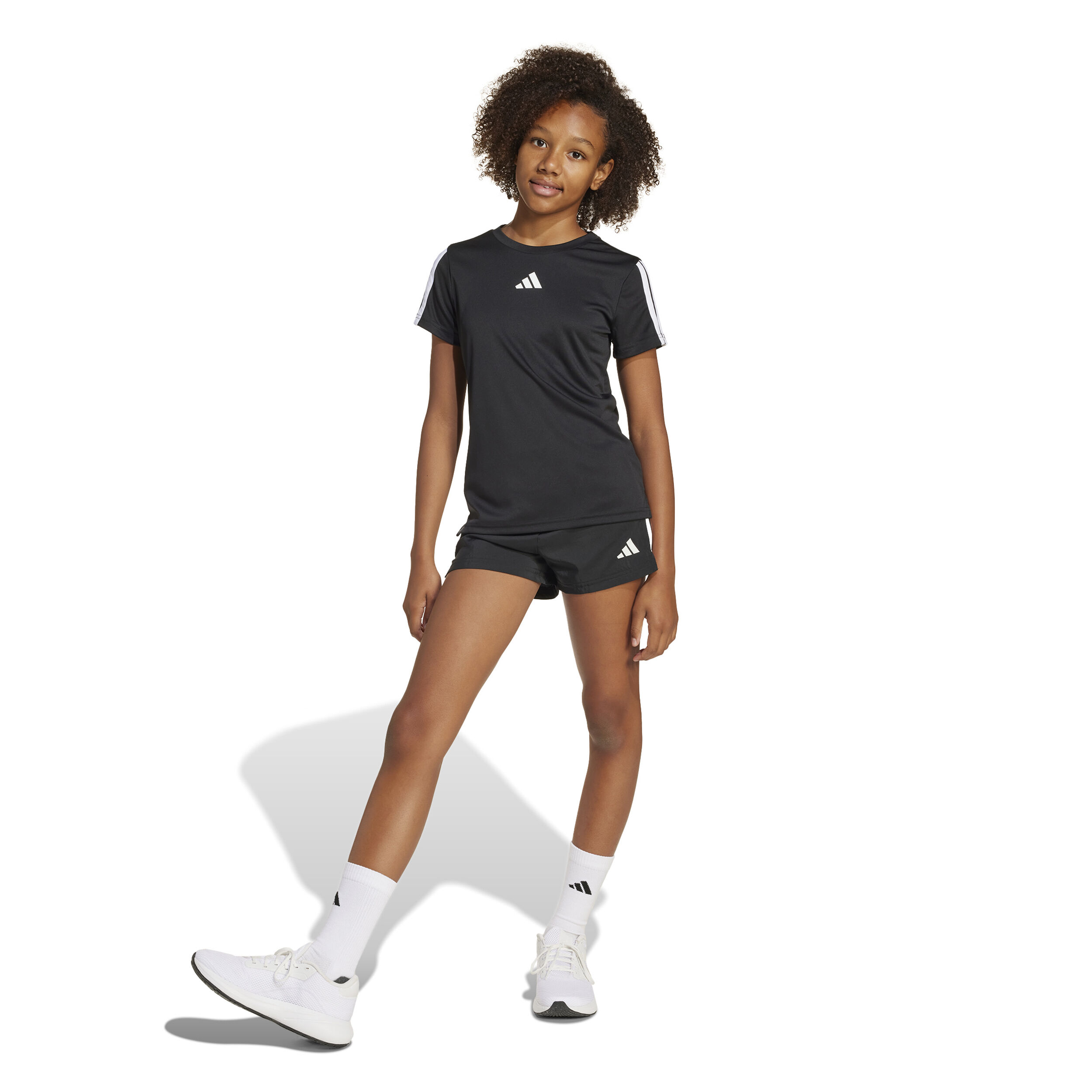 adidas Training Essentials 3 Stripes T-shirt Enfants - Noir , Blanc
