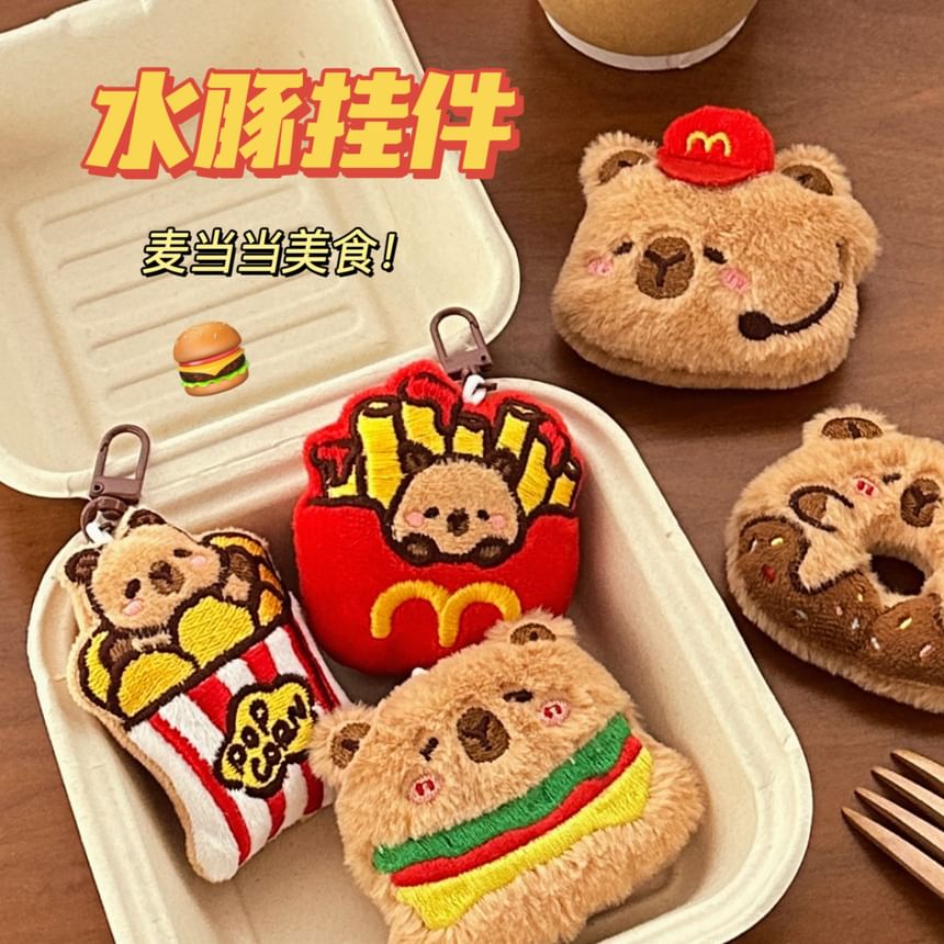 Bohod - Capybara Fast Food Pluche Tashanger Sleutelhanger (Verschillende Ontwerpen)