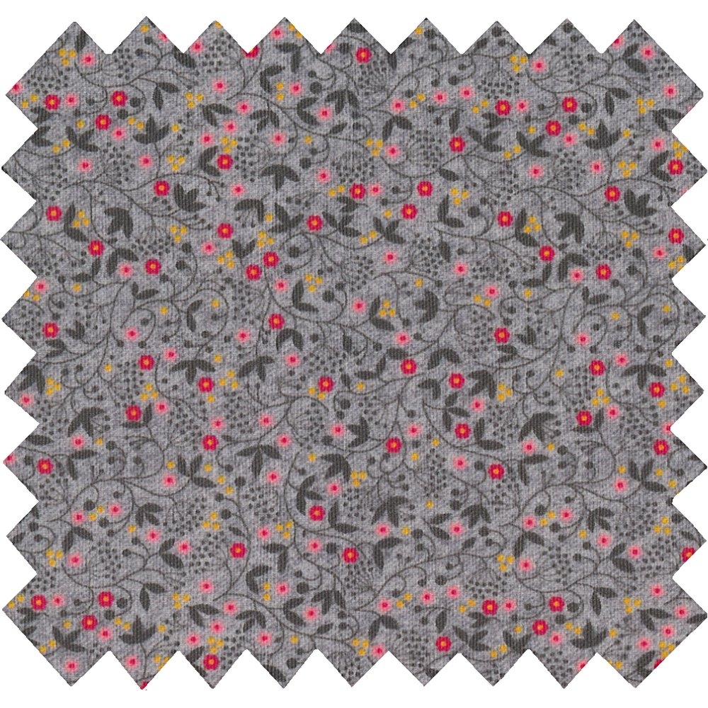 Tissu Enduit Au Mètre Liane Fleurie