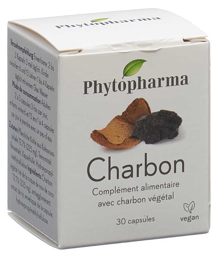 PHYTOPHARMA Kohle<br>30 Stück, Dose, Kapsel