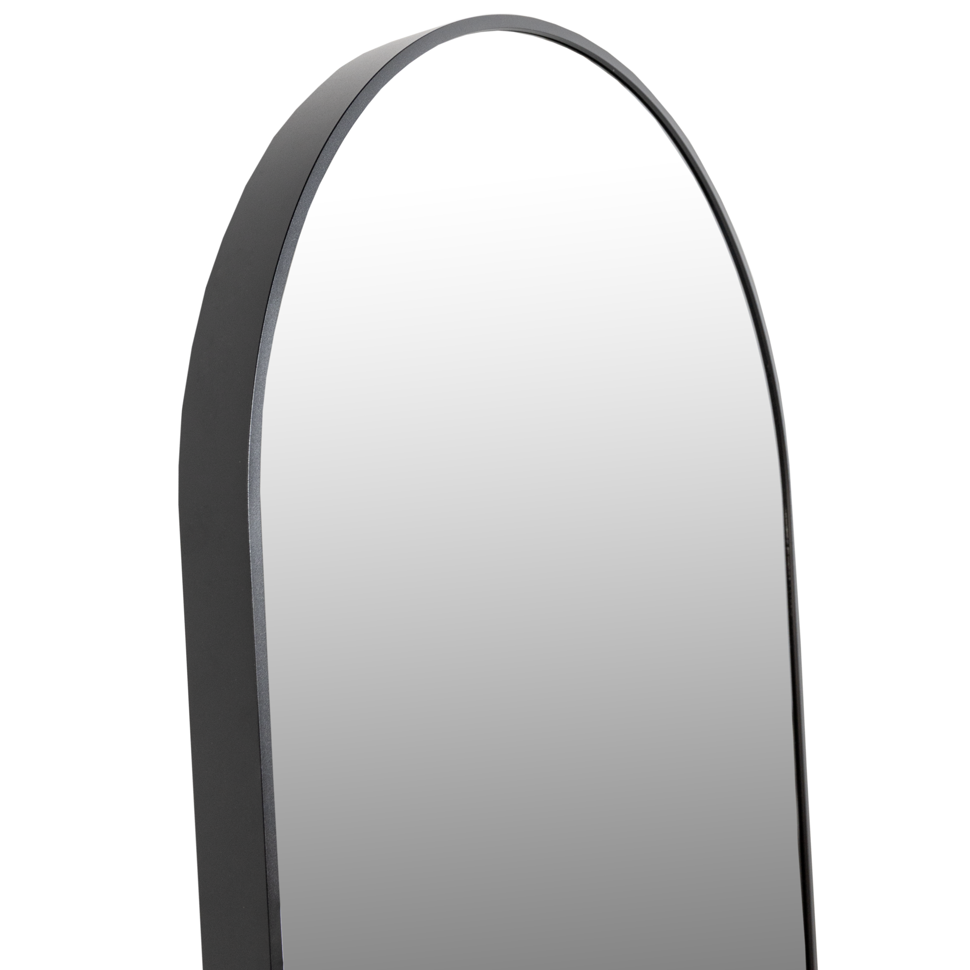 Passpiegel arched 50x150 - zwart