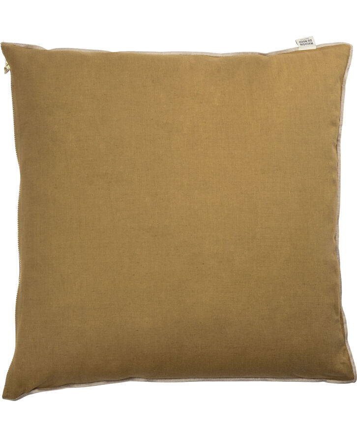 Magasin du Nord Collection CHEQUER/TOBACCO, PYNTEPUDE 48x48 CM Gul & brun