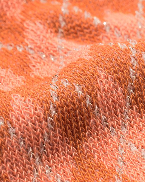 chaussettes en coton à carreaux orange