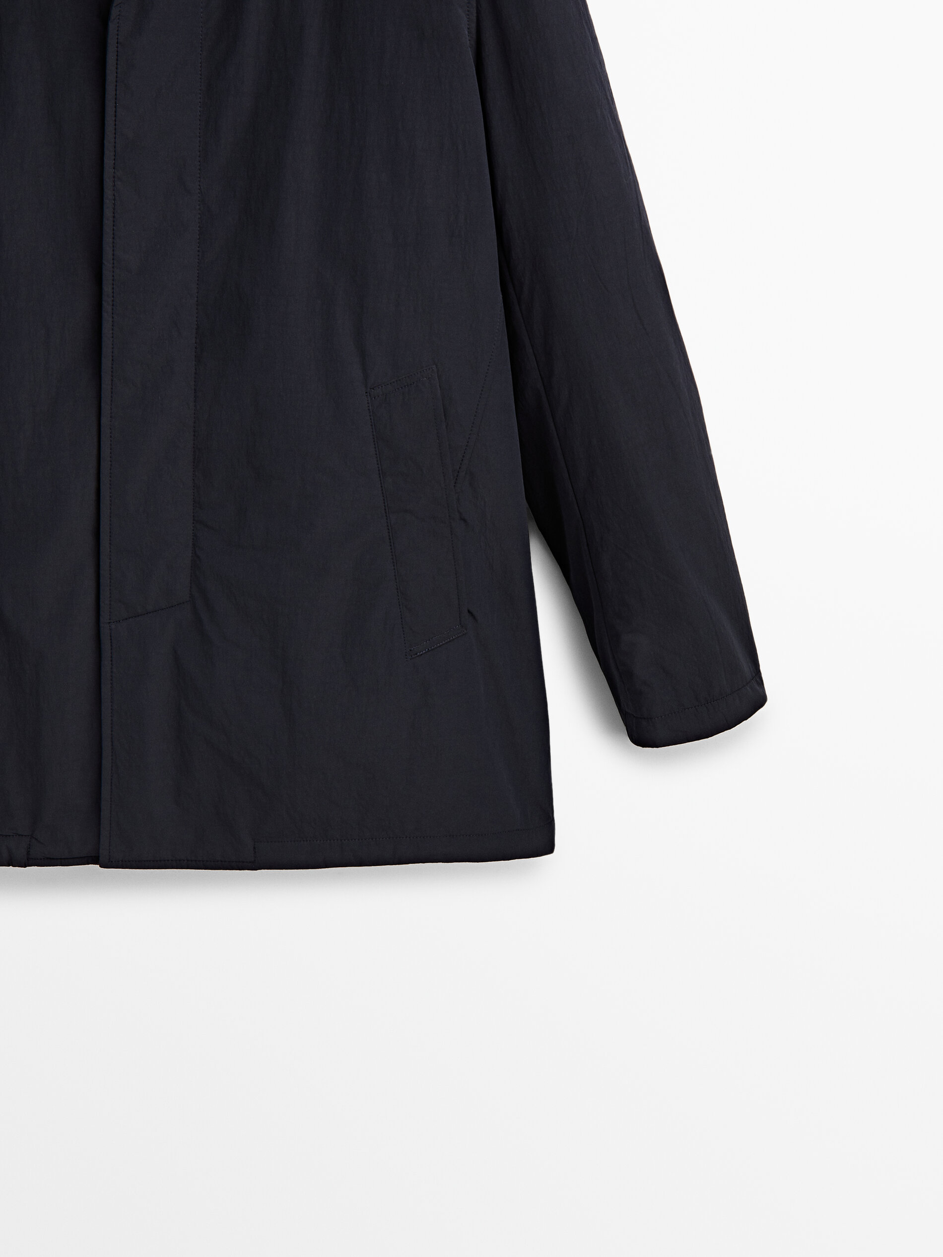 Trench coat técnico leve 3/4 - AZUL MARINHO