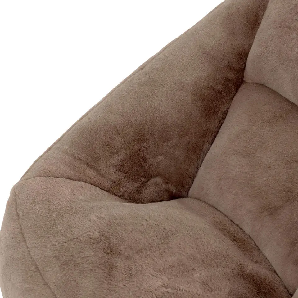 icon - Natalia XL Zitzak Fauteuil - Fluffy Pluche Imitatiebont - Mocha