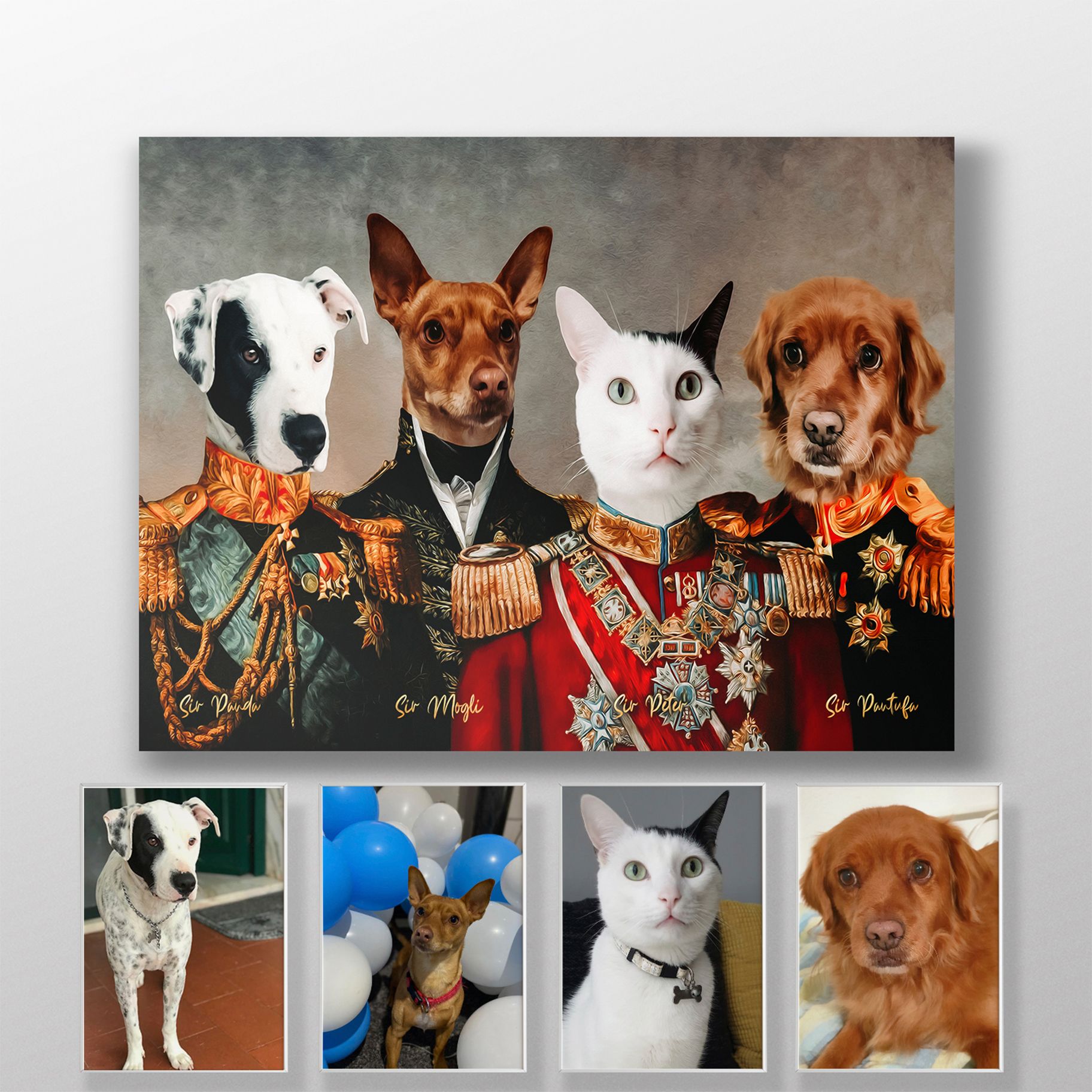 Pôster personalizado com retrato de animal de estimação da Pet Story - 3