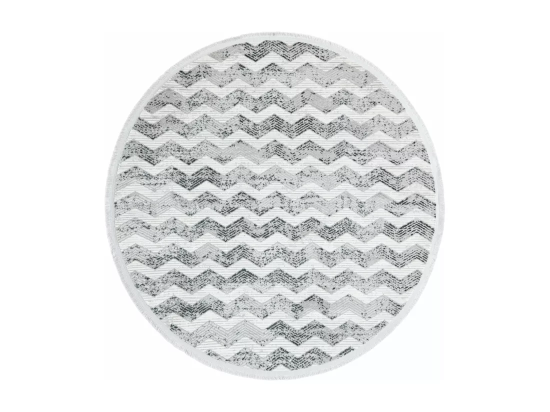 Tapis 160x160 gris Davos Grecian