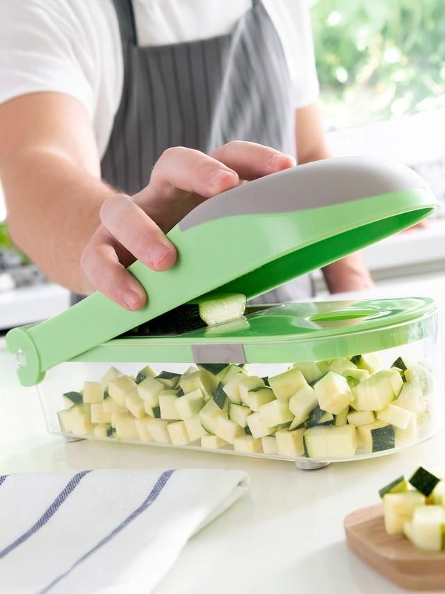 Gemüseschneider & Reibe, 7-in-1 – vielseitig, kompakt, scharf