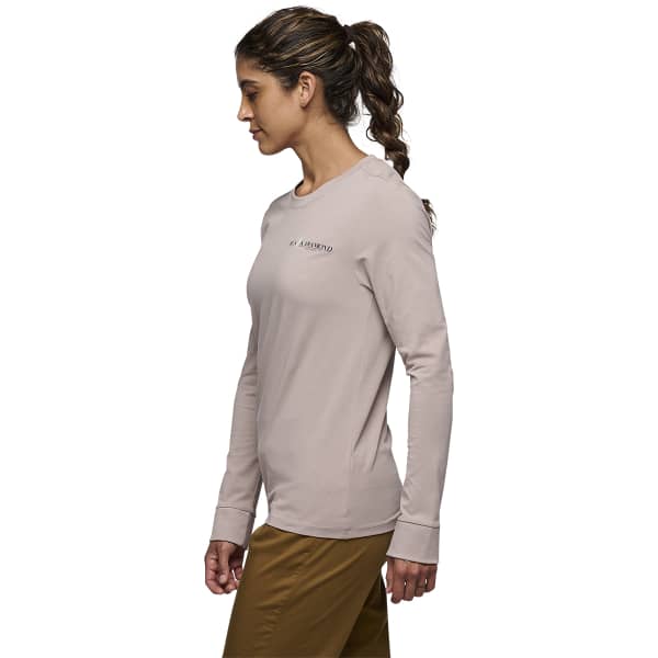 T-shirt escalade BLACK DIAMOND W HERITAGE WORDMARK LS TEE PALE MAUVE
