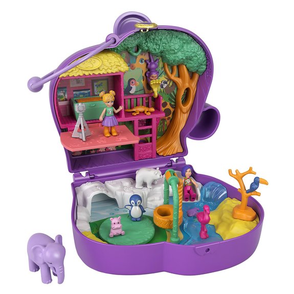 Polly Pocket - Coffret Zoo Eléphant - Mini-Poupées