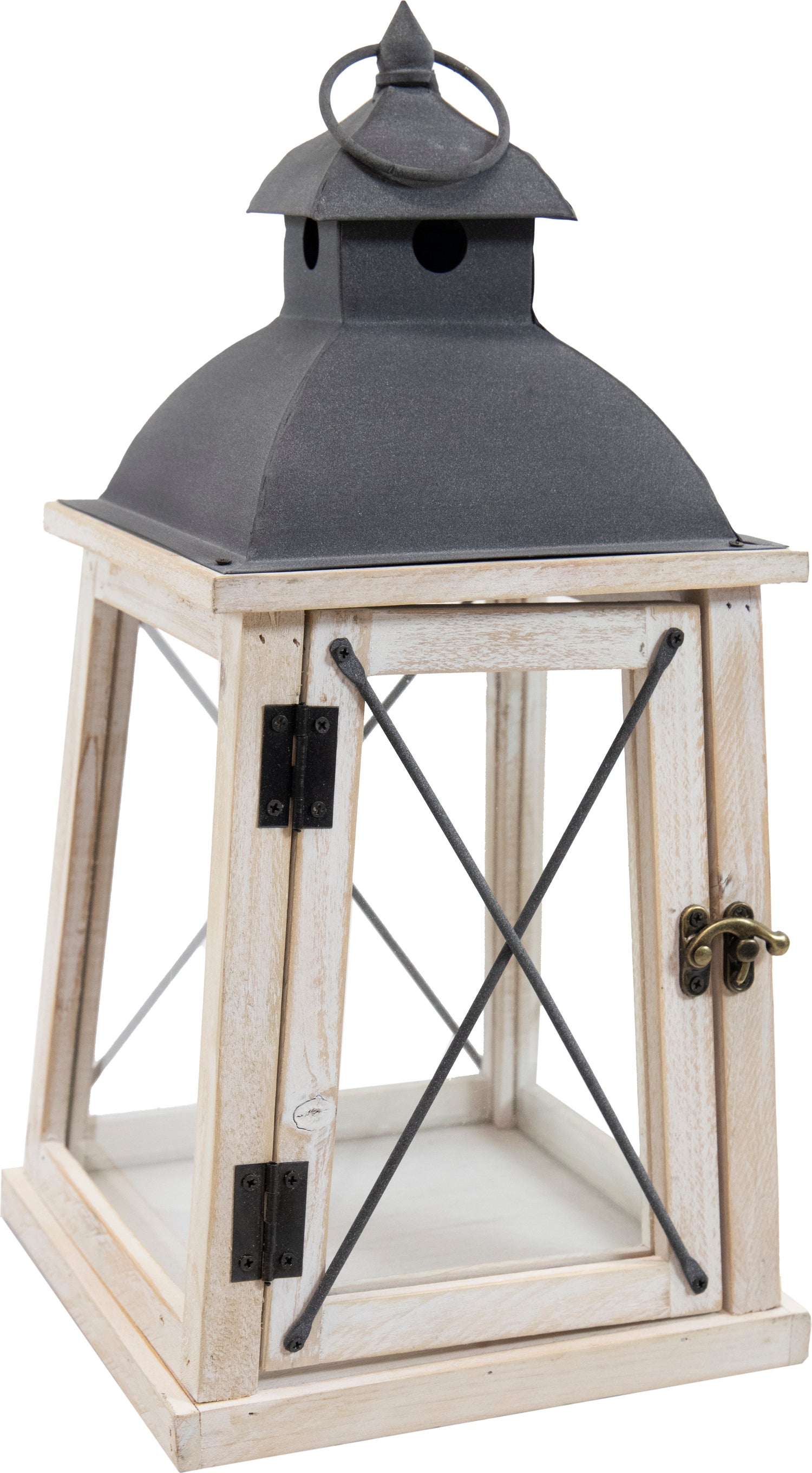 Lantaarn Fronton wit 29 x 29 x 61 cm