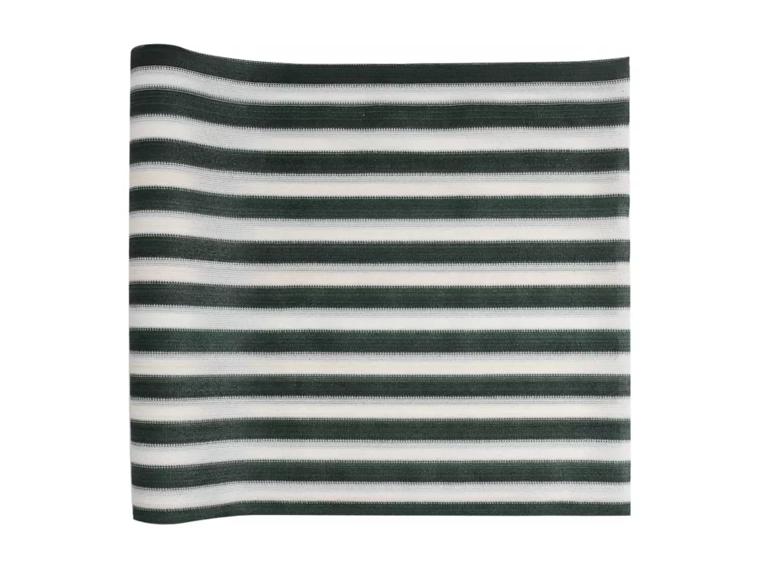 Filet brise-vue vert et blanc 1,2x25 m PEHD 75 g/m²