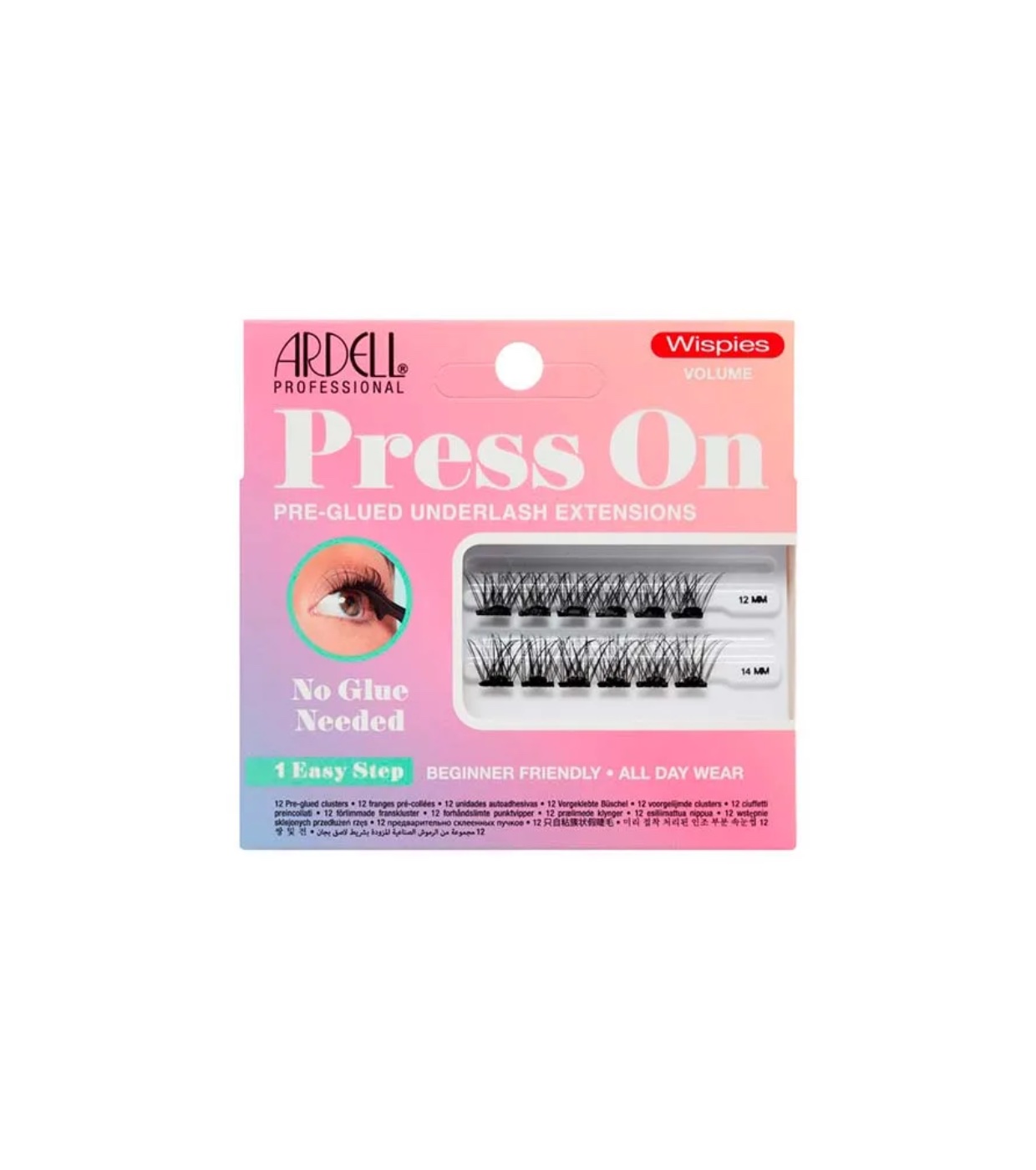 Ardell - Conjunto de cílios postiços individuais Naked Press On 12 unidades - Wispies Volume