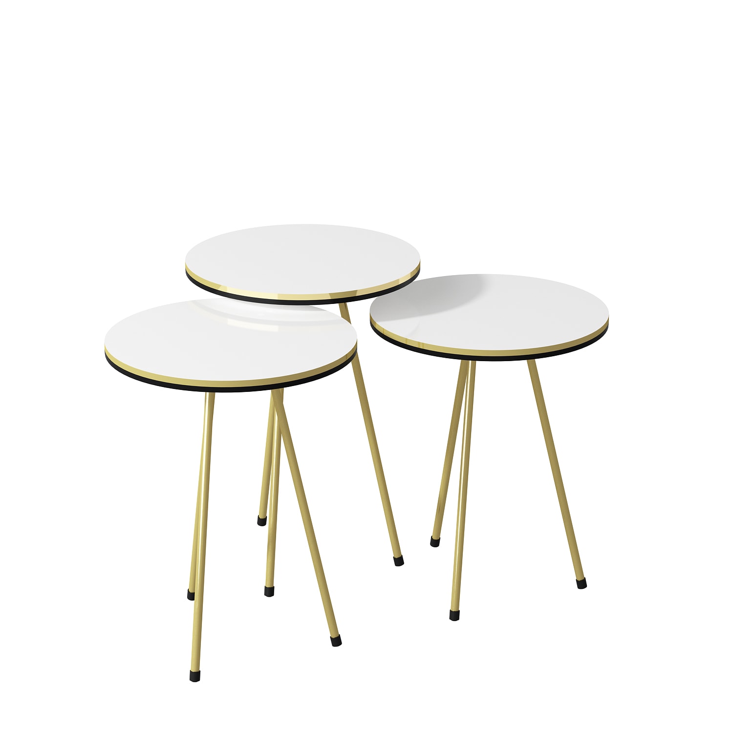 Beistelltisch 3er Set Weiß 21696306