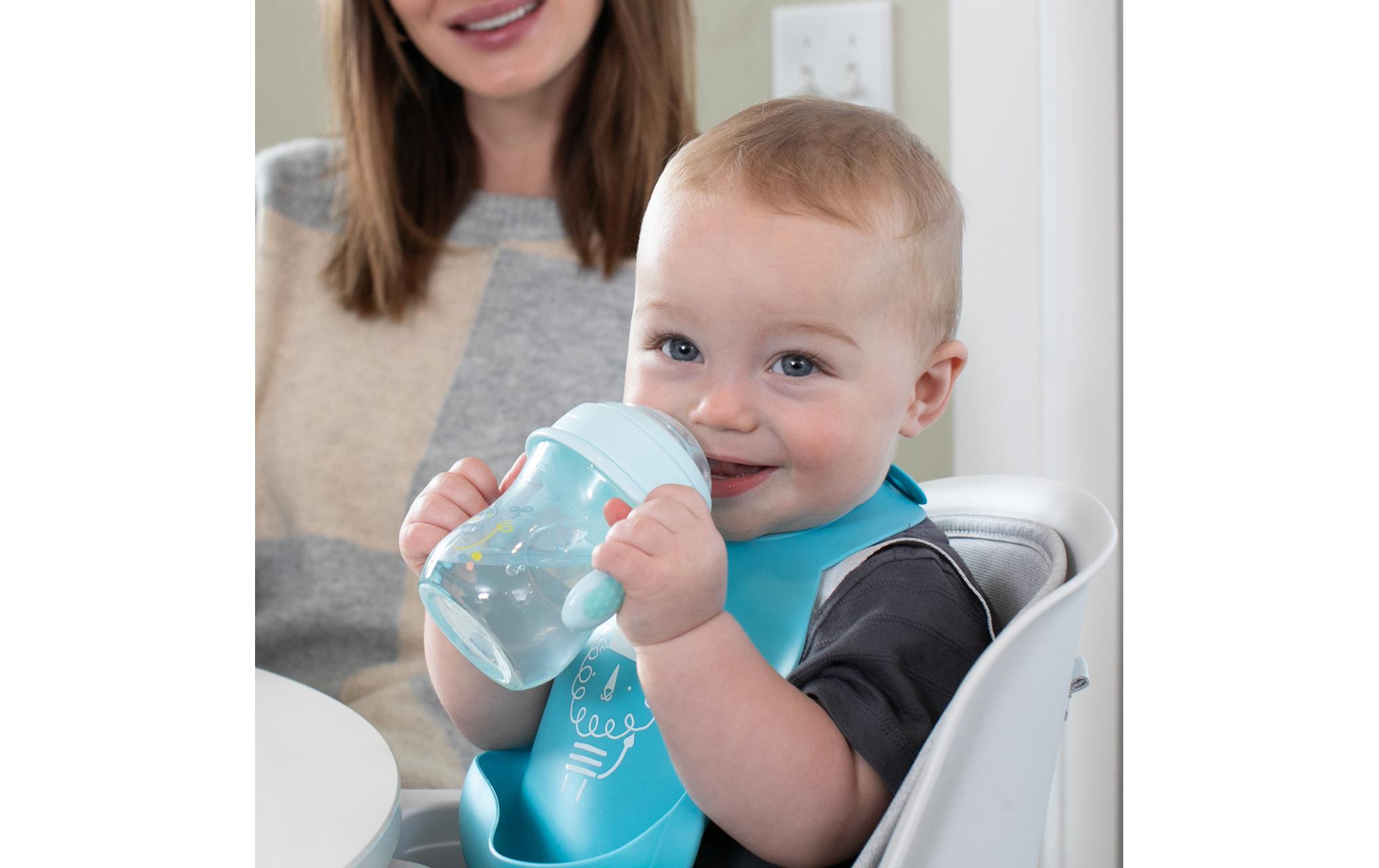 Trinklernbecher Transition Cup Blau, 4m+Trinkflaschen für Babys