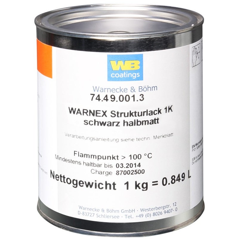Warnex 0131 Texture Paint structuurverf zwart 1 kg