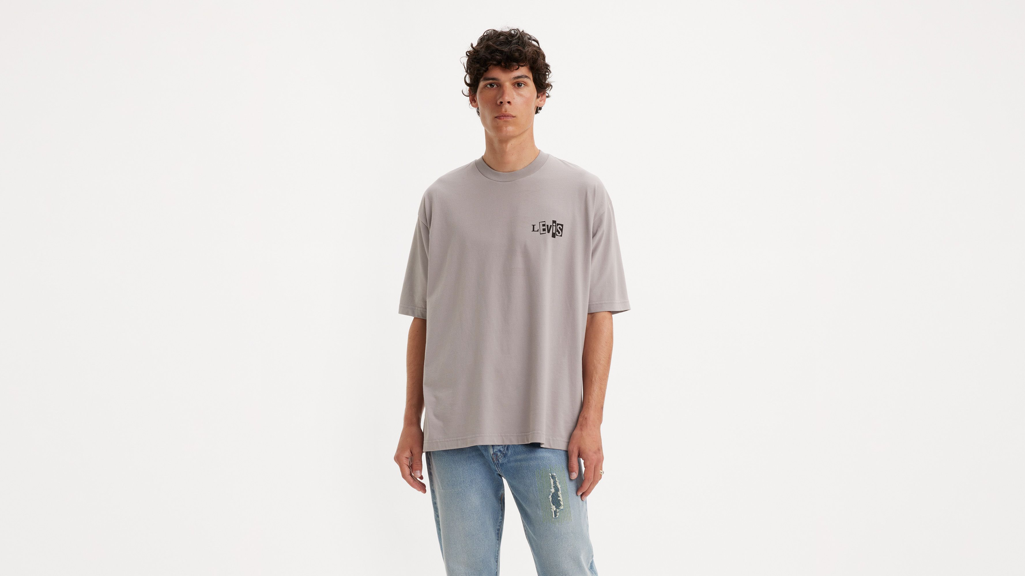 Levi's® Skateboarding t-shirt graphique Boxy - Silver Fox - Gris