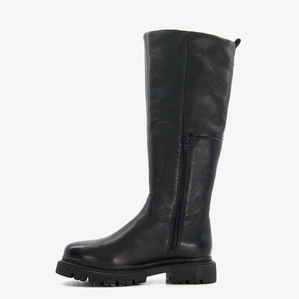 Harper hoge leren dames boots zwart